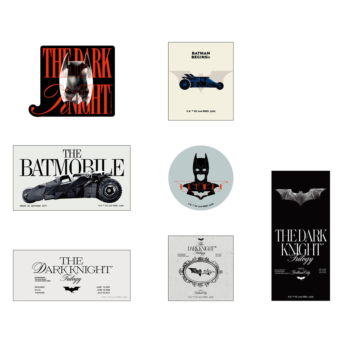 DCコミックス】 映画 『バットマン』85周年 ステッカーセット(THE DARK