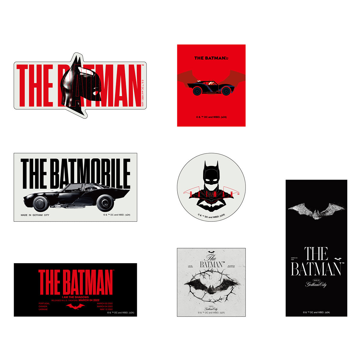 【DCコミックス】 映画 『バットマン』85周年　ステッカーセット(THE BATMAN)