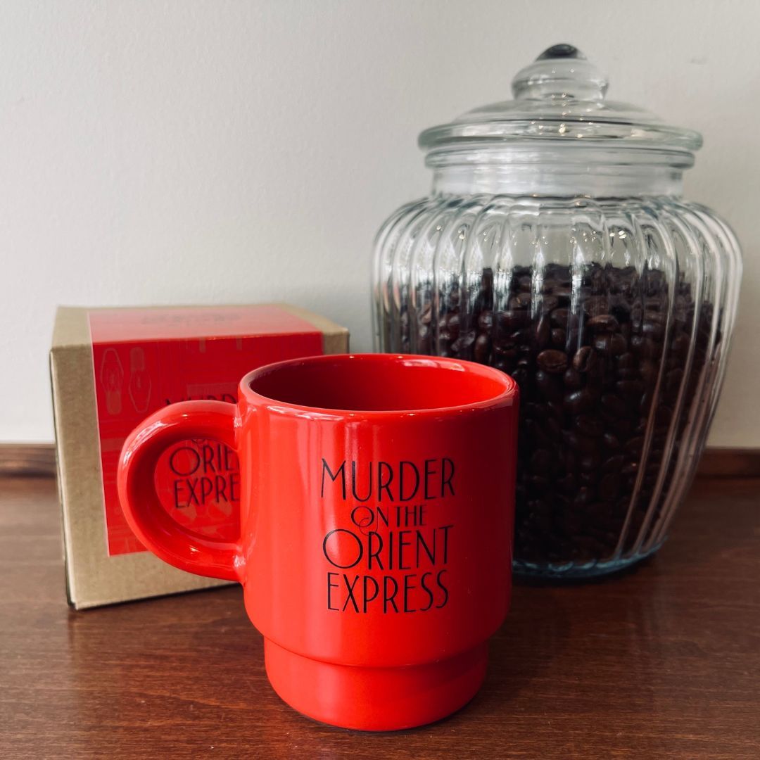 スタッキングマグカップ　アガサ・クリスティー　「オリエント急行の殺人」　赤　ツヤ