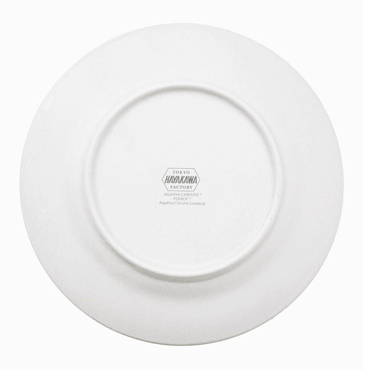 プレート　アガサ・クリスティー　エルキュール・ポアロ　ホワイト　18cm　日本製