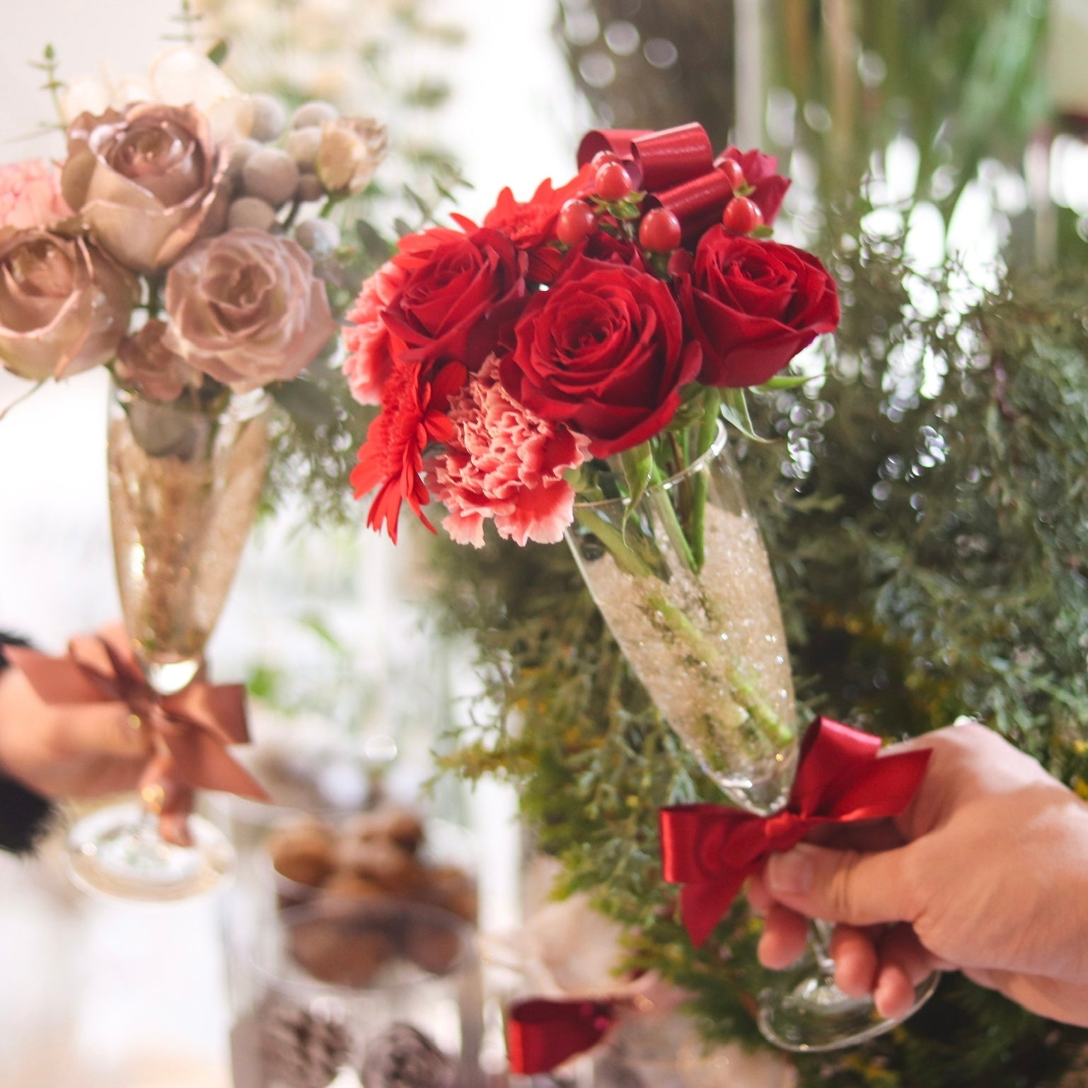 【Petaria flower】芸能人御用達店のシャンパンブーケ　バレンタインスペシャル（販売期間：2/9（月）まで）