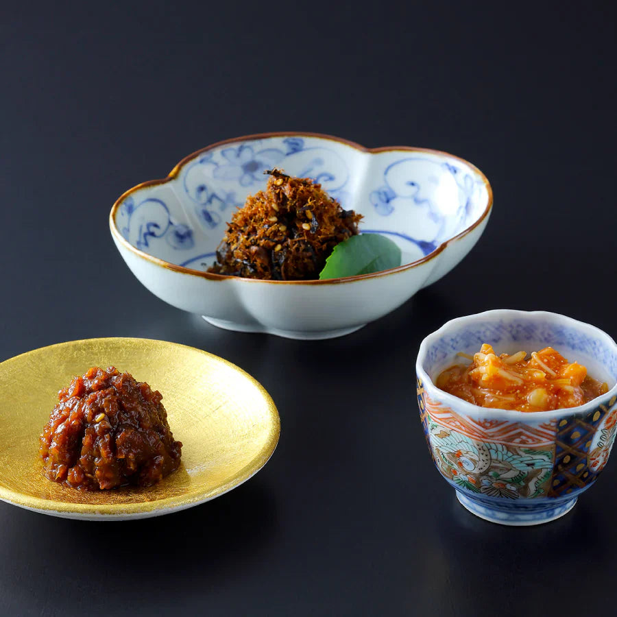 【下鴨茶寮】山海の幸 「京都ぽーくの豚味噌・焼き鯖ひじき・明太子なめ茸」