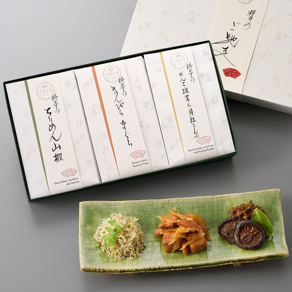 【下鴨茶寮】料亭のご馳走 特選(ちりめん山椒、きんぴらまぐろ、どんこ椎茸と貝柱こんぶ）
