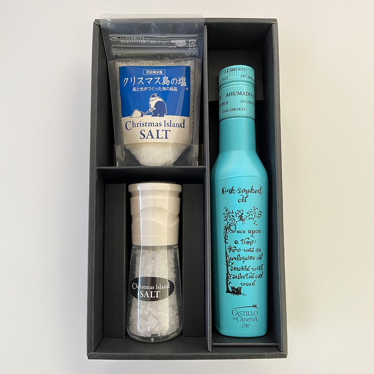 【匠の塩】クリスマス島の塩ギフト＆冷燻オリーブオイルギフト（購入期限：2026/8/31まで）