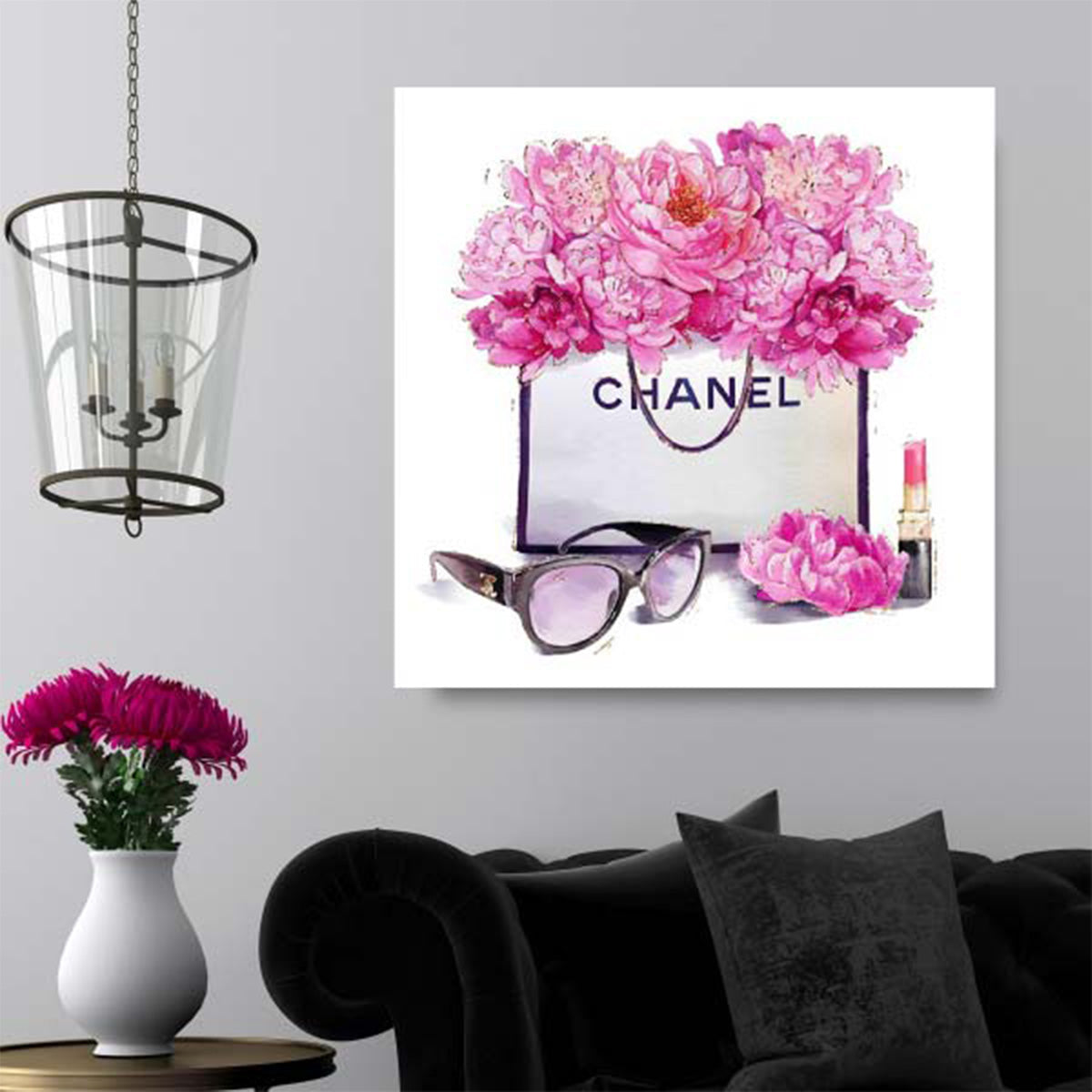 【Oliver Gal/オリバーガル】Hot Pink Floral Fashion Bag