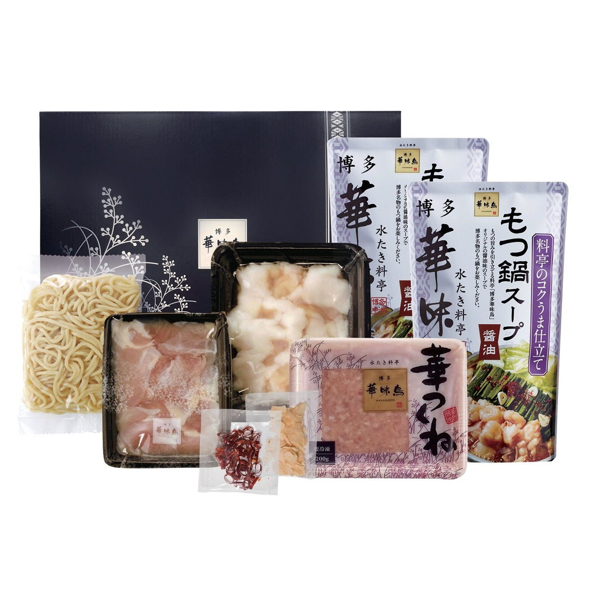 【華味鳥】 博多華味鳥 もつ鍋セット