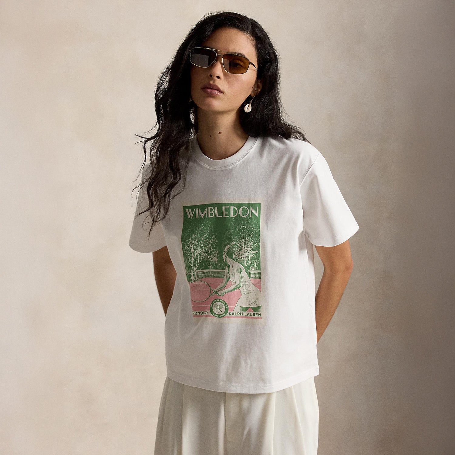 ウィンブルドン グラフィック コットン ジャージー Tシャツ ポロ ラルフ ローレン