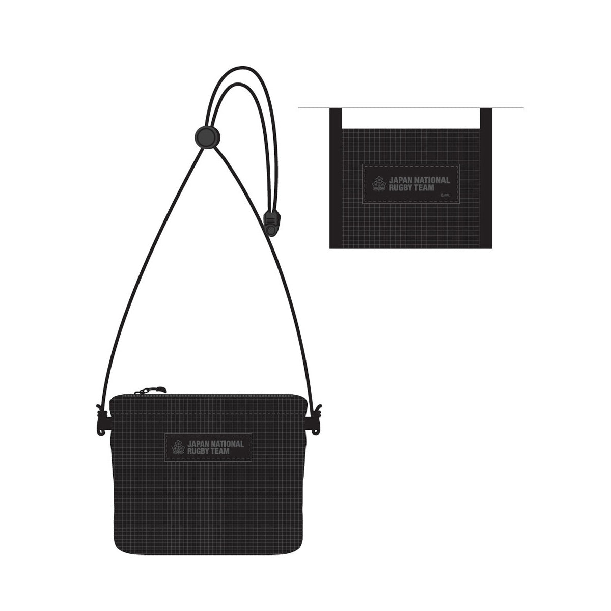 ラグビー日本代表 ポーチ(ストラップ付き) BLACK