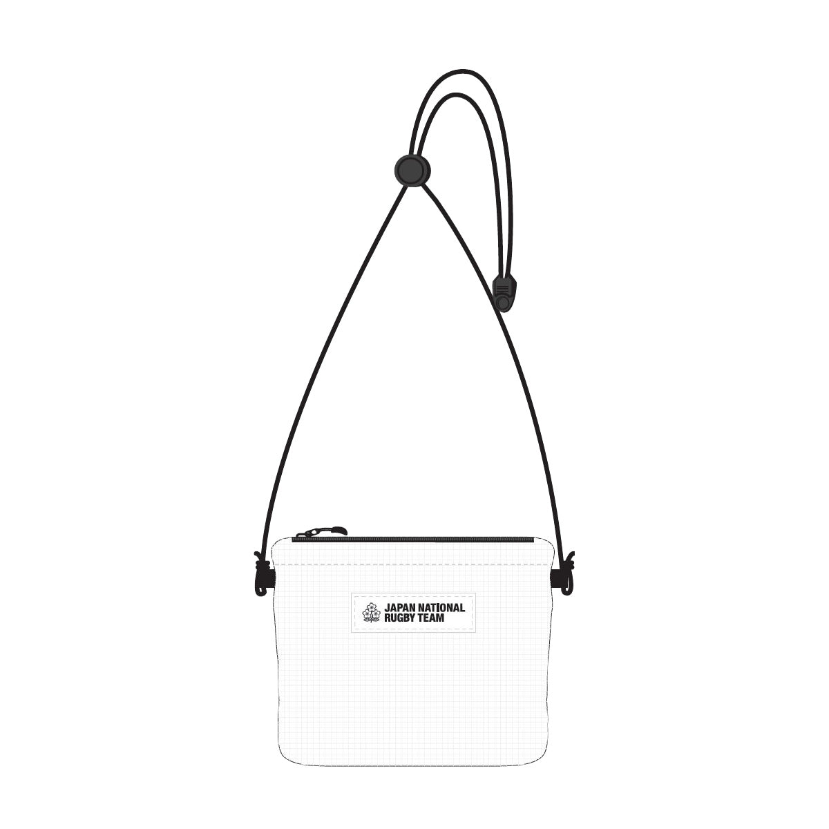 ラグビー日本代表 ポーチ(ストラップ付き) WHITE