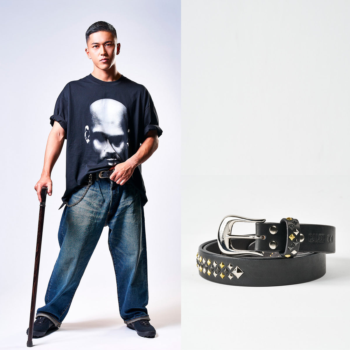CALEE × TOKITO IS THE ONE スタッズベルト(WOWOW百貨店別注）(販売 