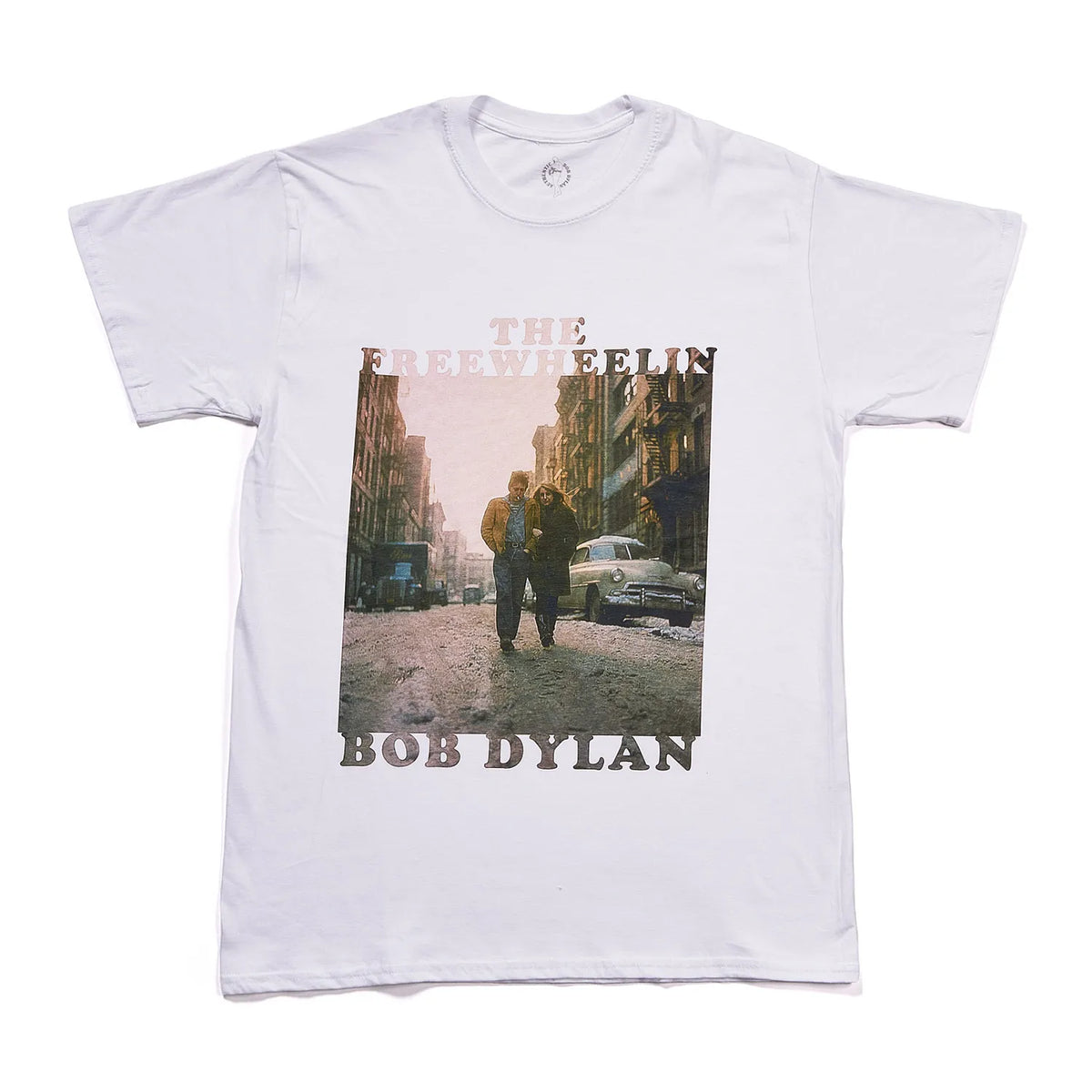 ボブ ディラン Bob Dylan Tシャツ　Lサイズ　両面プリント　ホワイト ボブ・ディラン The Freewheelin Tシャツ （ロック・オフ/ROCK OFF