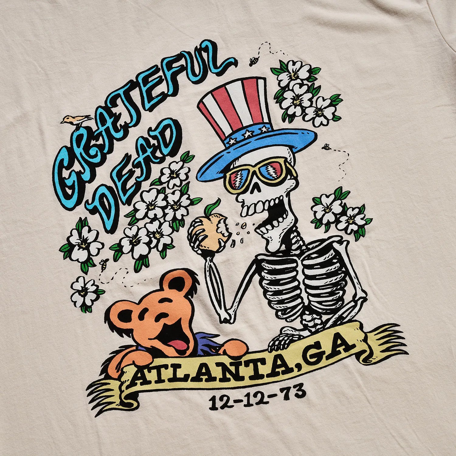 グレイトフル・デッド Atlanta Flowers Tシャツ （ロック・オフ/ROCK OFF）