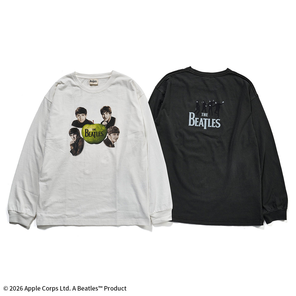 ザ・ビートルズ MEMBER APPLEプリント ロングスリーブTシャツ
