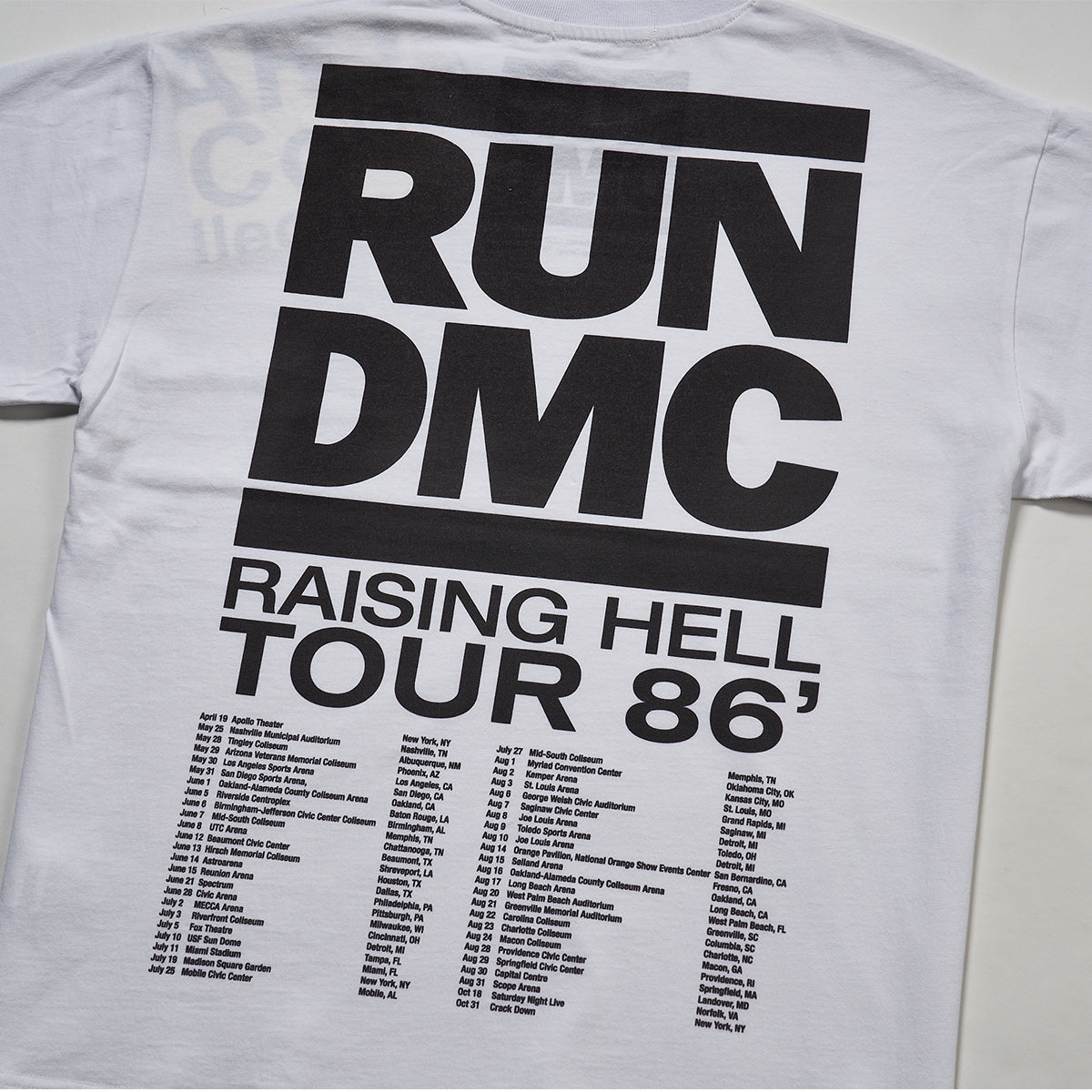 RUN DMC RAISING HELL TOUR 86 Tシャツ(ジョンブル/JOHNBULL)