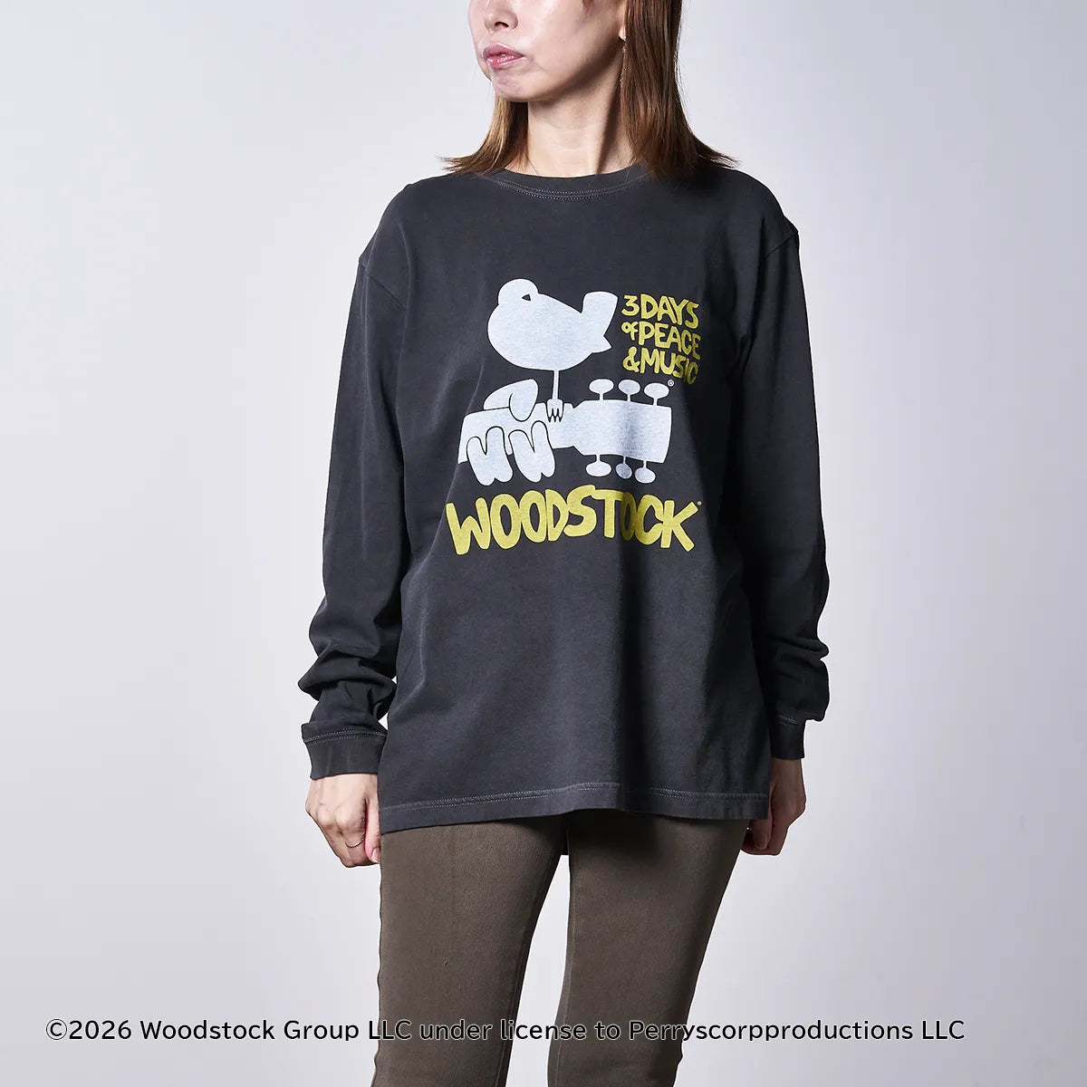 ウッド・ストック(WOODSTOCK) 3 Days of Peace & Music Long Sleeve Tシャツ(グッドロックスピード/GOOD ROCK SPEED)