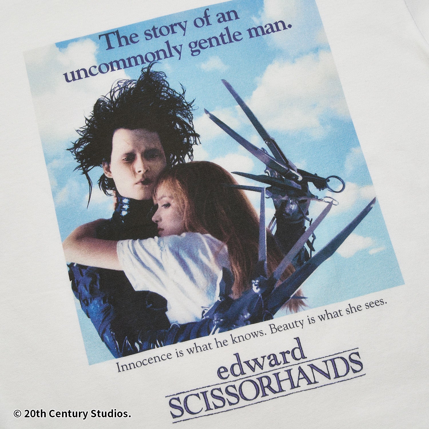 映画『シザーハンズ』グラフィックTシャツ/エドワード＆キム