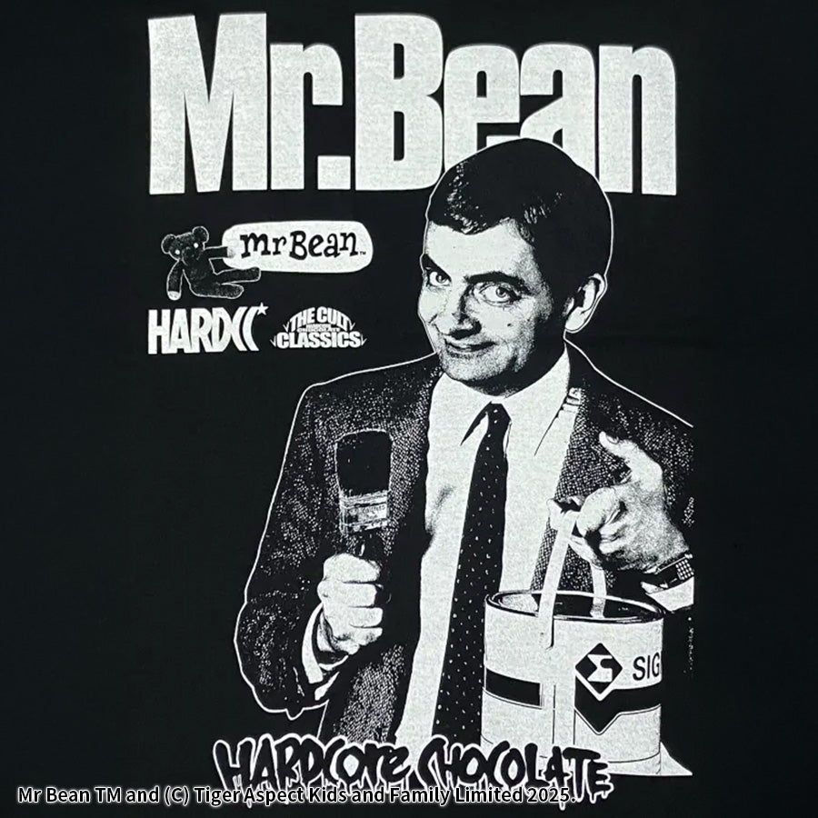 Mr.ビーン ペンキ塗りたて！グラフィックTシャツ(ドリフトブラック)