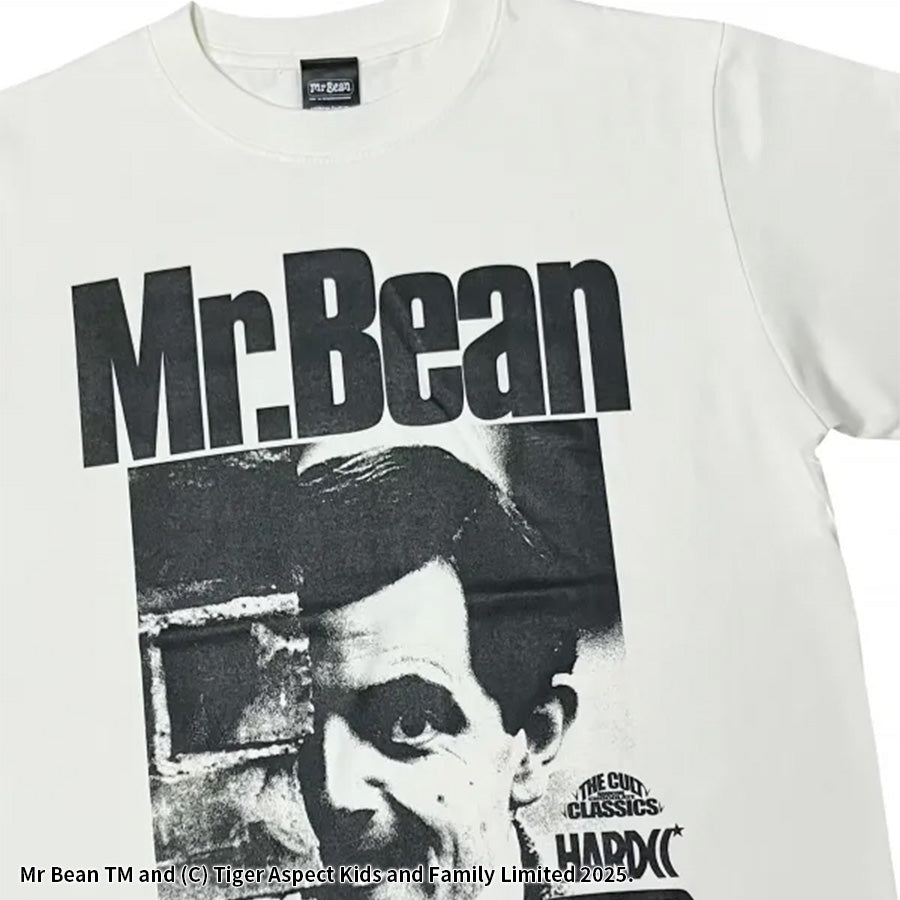 Mr.ビーン のぞき見 グラフィックTシャツ（寸詰まりバニラホワイト）