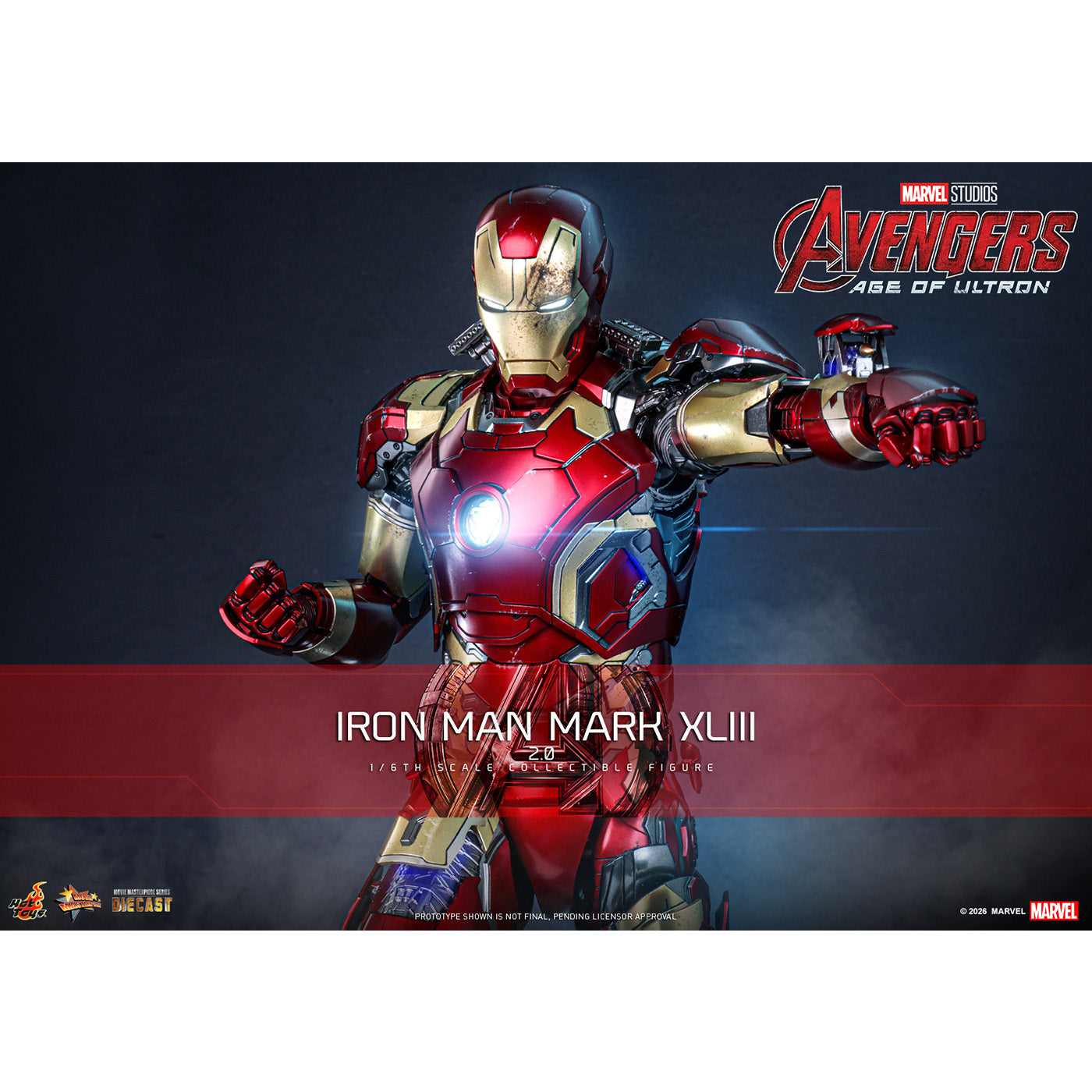 【マーベル／MARVEL】映画『アベンジャーズ／エイジ・オブ・ウルトロン』【ムービー・マスターピース DIECAST】『アベンジャーズ／エイジ・オブ・ウルトロン』1/6スケールフィギュア　アイアンマン・マーク43（2.0版）