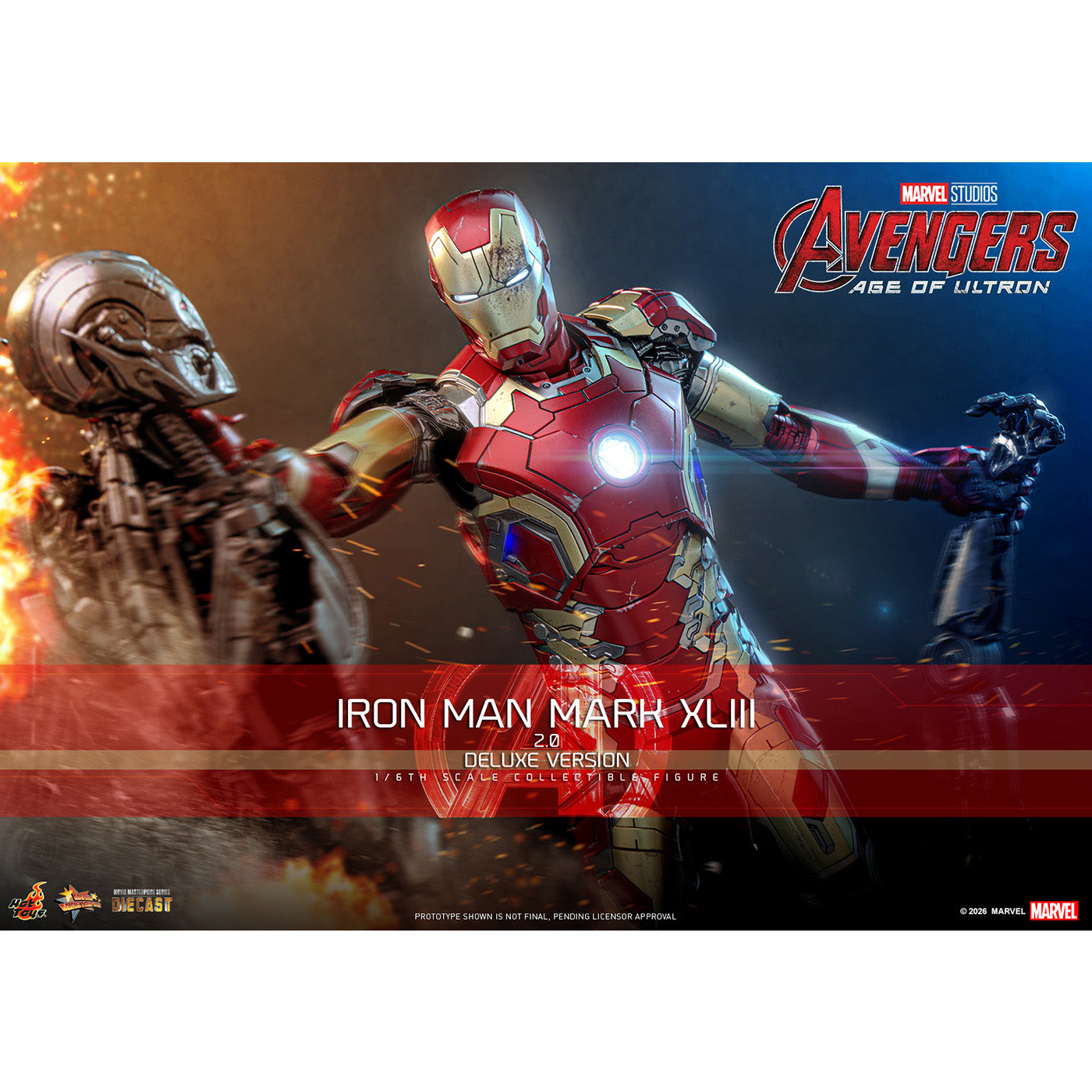 【マーベル／MARVEL】映画『アベンジャーズ／エイジ・オブ・ウルトロン』【ムービー・マスターピース DIECAST】1/6スケールフィギュア　アイアンマン・マーク43（2.0／デラックス版）