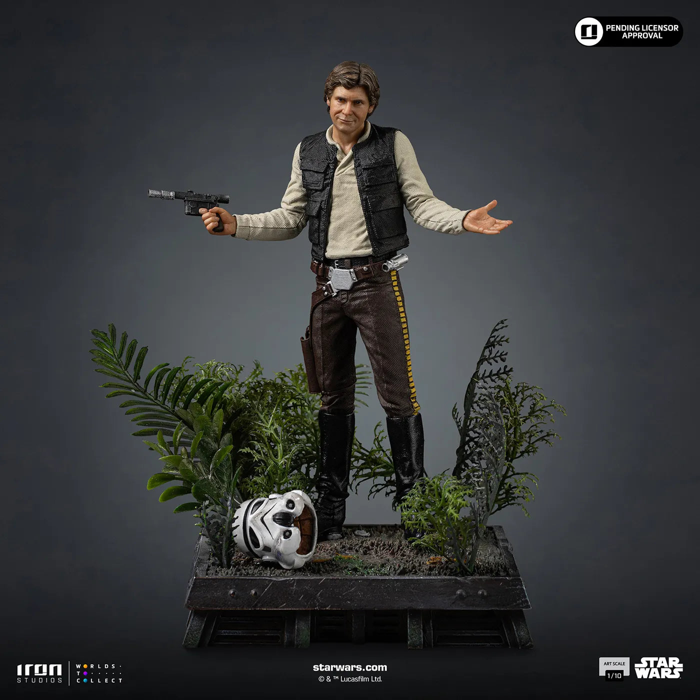 「スター・ウォーズ」 ハン・ソロ 1/10スケールフィギュア (エピソード6／ジェダイの帰還 アイアン・スタジオ　スタチュー)