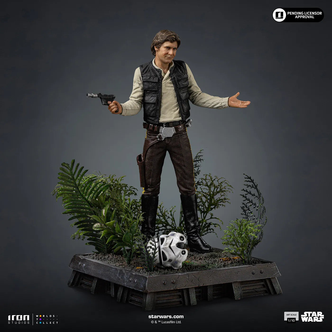 「スター・ウォーズ」 ハン・ソロ 1/10スケールフィギュア (エピソード6／ジェダイの帰還 アイアン・スタジオ　スタチュー)