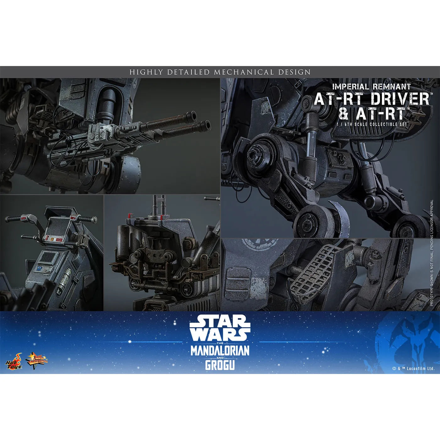 「スター・ウォーズ／マンダロリアン・アンド・グローグー」1/6スケールフィギュア　インペリアル・レムナント AT-RTドライバー＆AT-RT（ムービー・マスターピース）