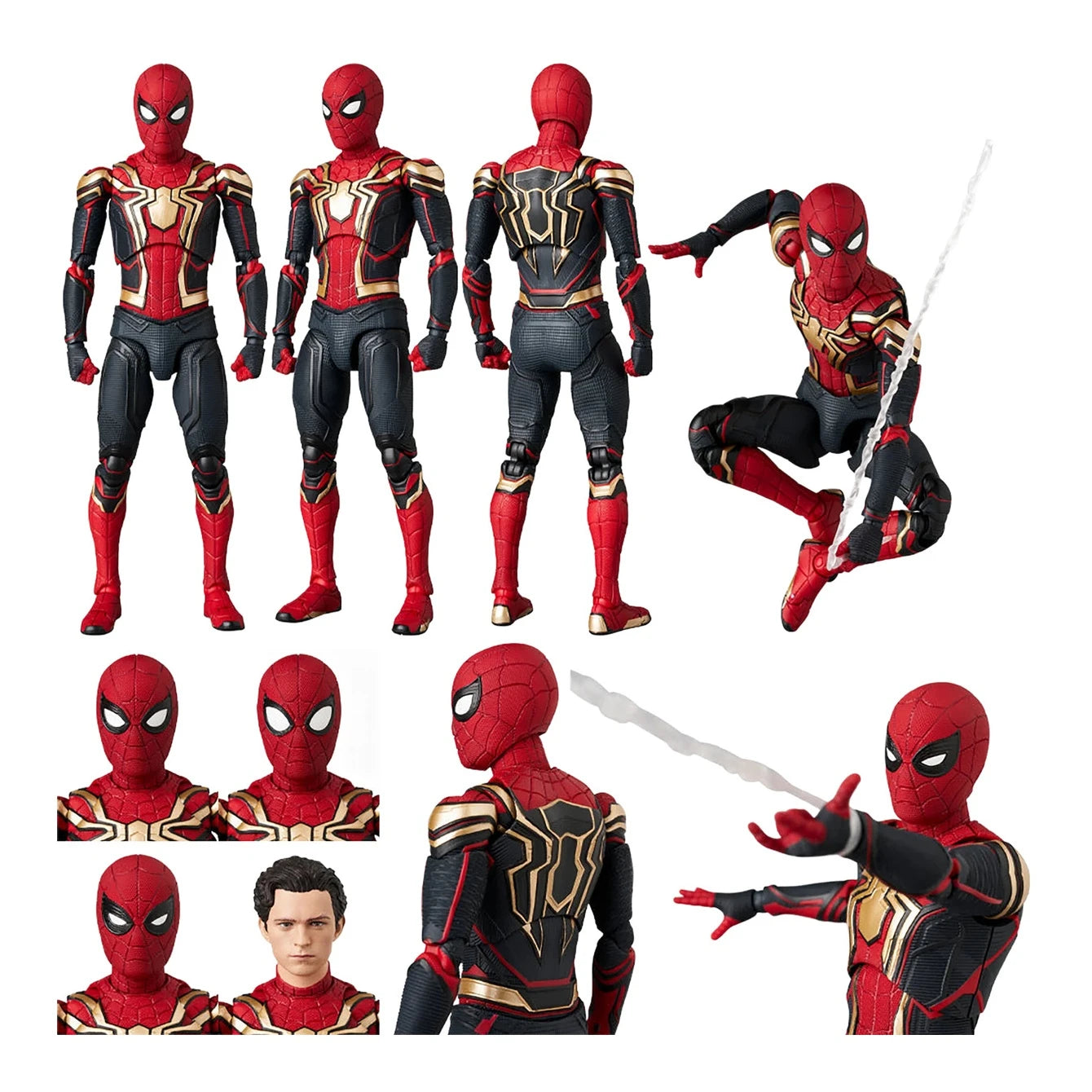 「マーベル」スパイダーマン フィギュア（MAFEX スパイダーマン インテグレーテッドスーツ ノー・ウェイ・ホーム）