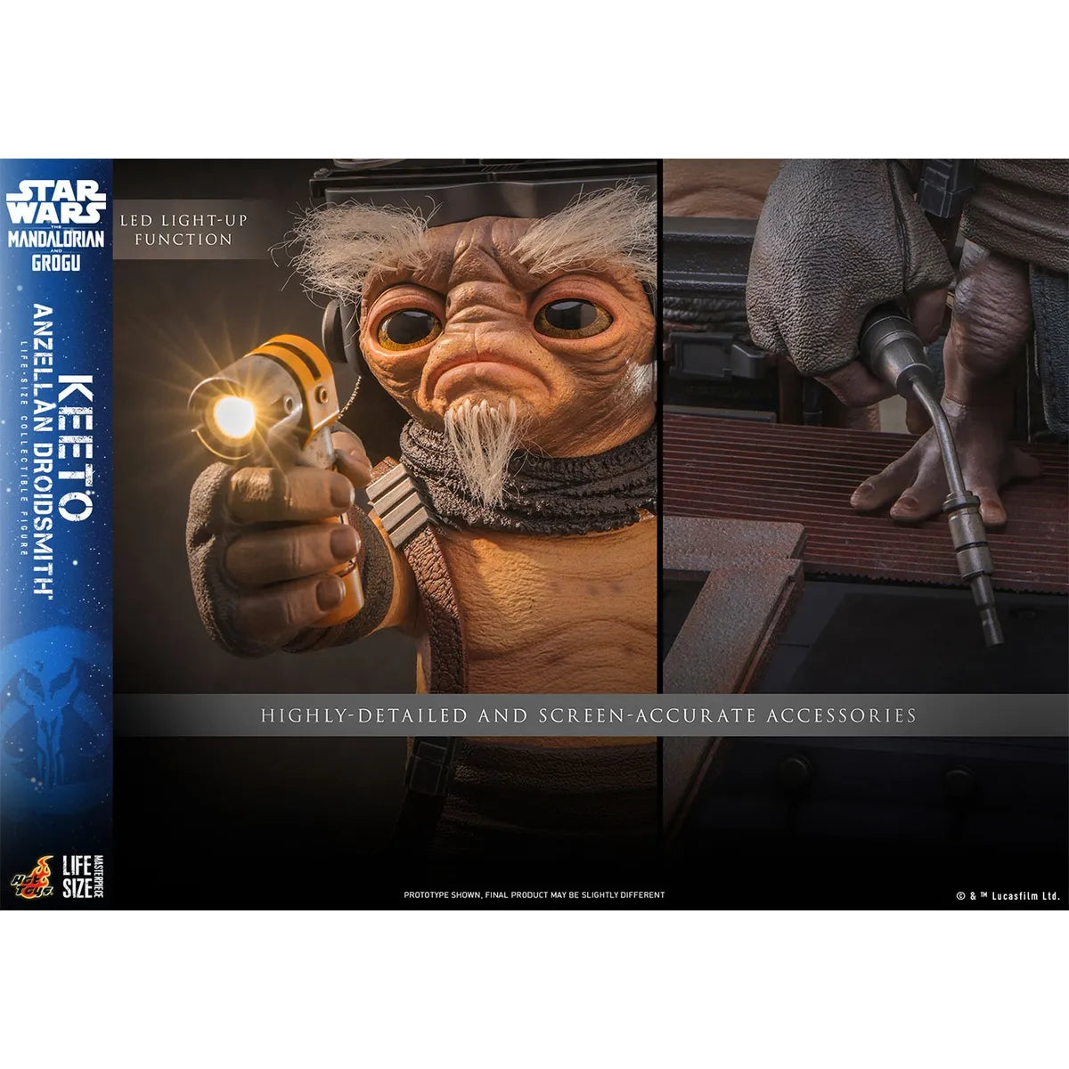 「スター・ウォーズ／マンダロリアン・アンド・グローグー」1/1スケールフィギュア　キート(ライフサイズ・マスターピース アンゼラ人／ドロイド修理屋)