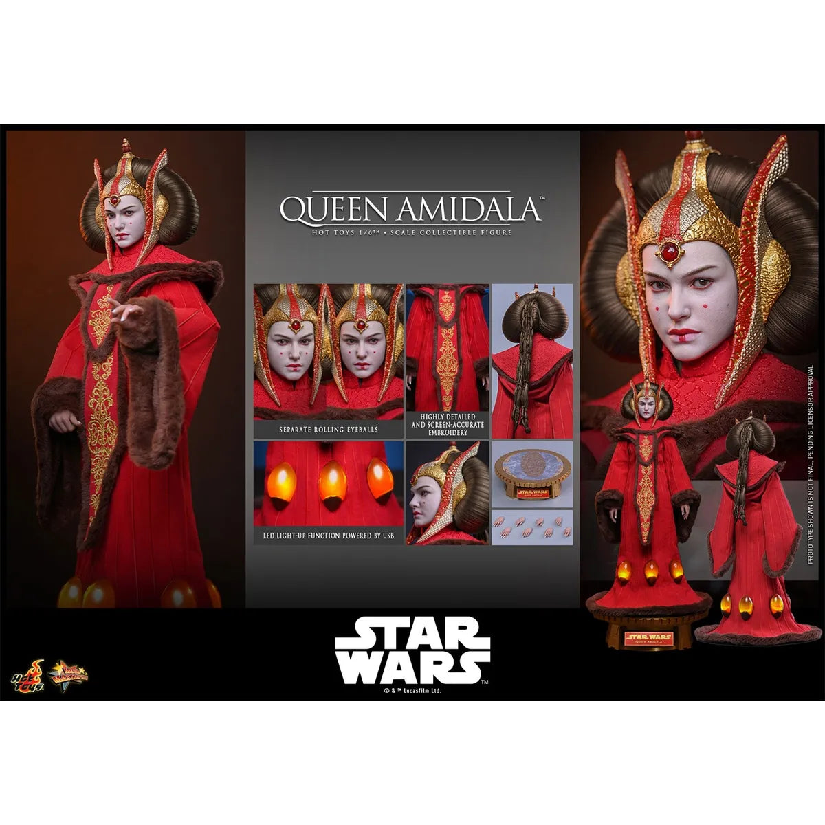 「スター・ウォーズ　エピソード1／ファントム・メナス」1/6スケールフィギュア アミダラ女王（ムービー・マスターピース）