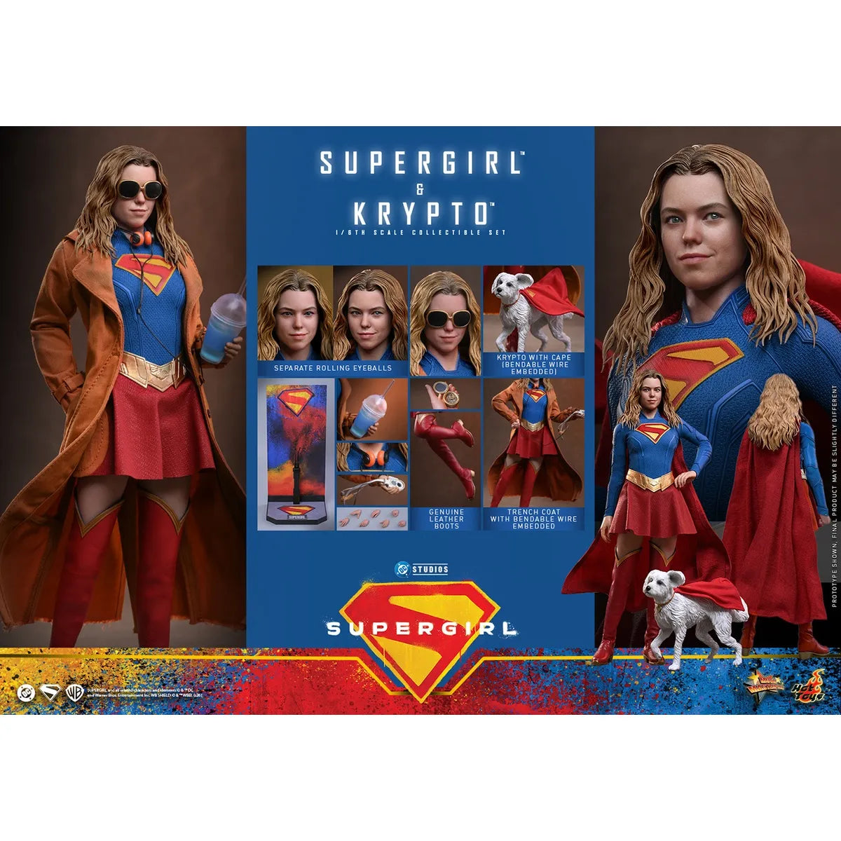 DC 「スーパーガール」1/6スケールフィギュア スーパーガール＆クリプト(ムービー・マスターピース)