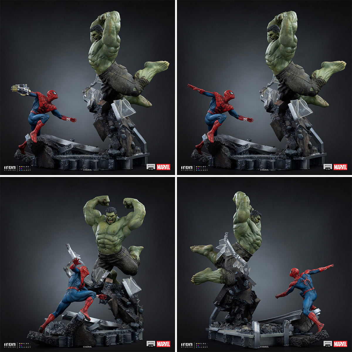 マーベル　「アートスケール」1/10スケール　スパイダーマン vs ハルク　【アイアン・スタジオ　スタチュー】［映画『スパイダーマン：ブランド・ニュー・デイ』］