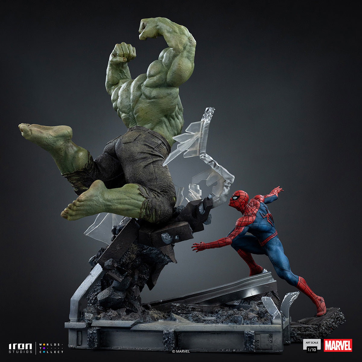 マーベル　「アートスケール」1/10スケール　スパイダーマン vs ハルク　【アイアン・スタジオ　スタチュー】［映画『スパイダーマン：ブランド・ニュー・デイ』］