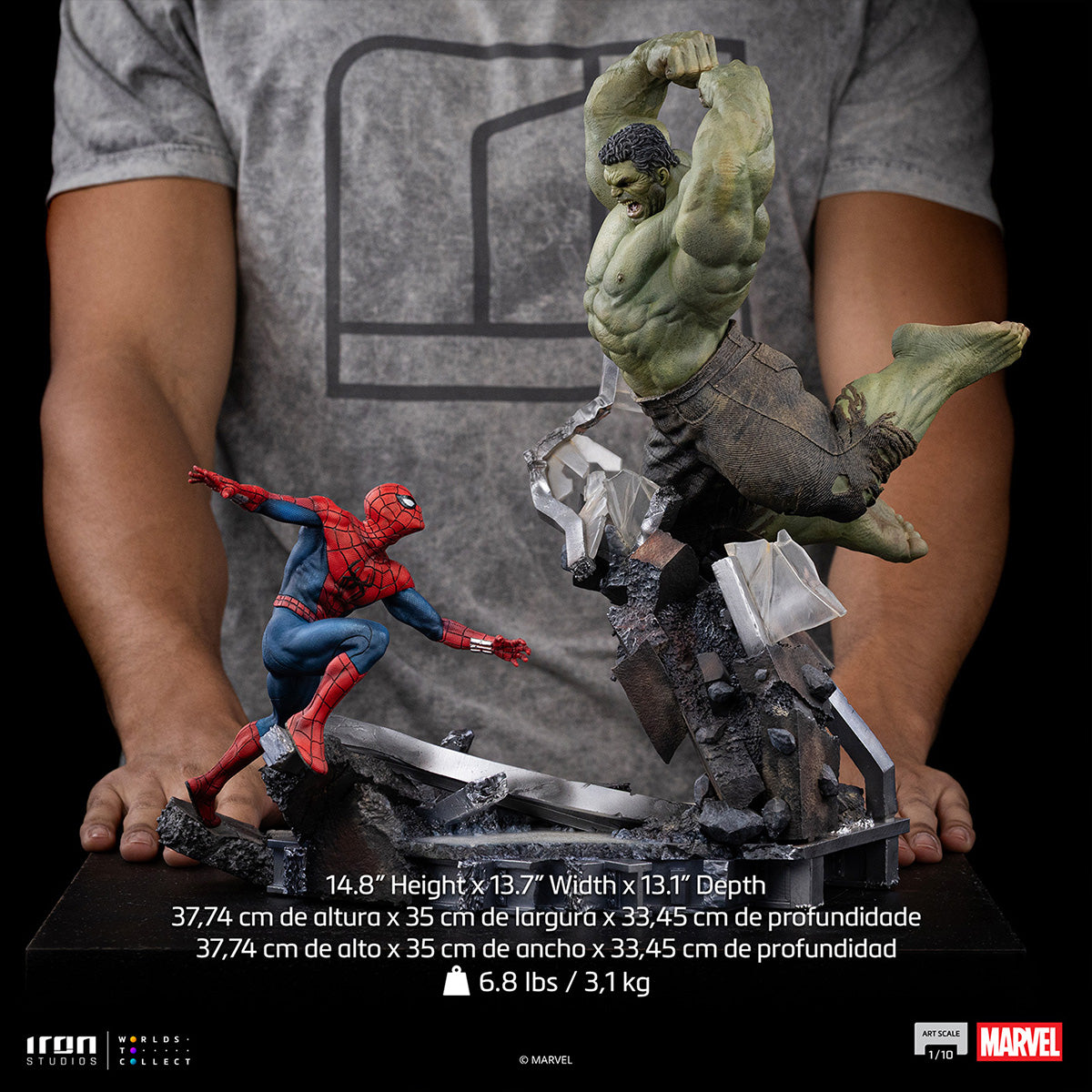 マーベル　「アートスケール」1/10スケール　スパイダーマン vs ハルク　【アイアン・スタジオ　スタチュー】［映画『スパイダーマン：ブランド・ニュー・デイ』］