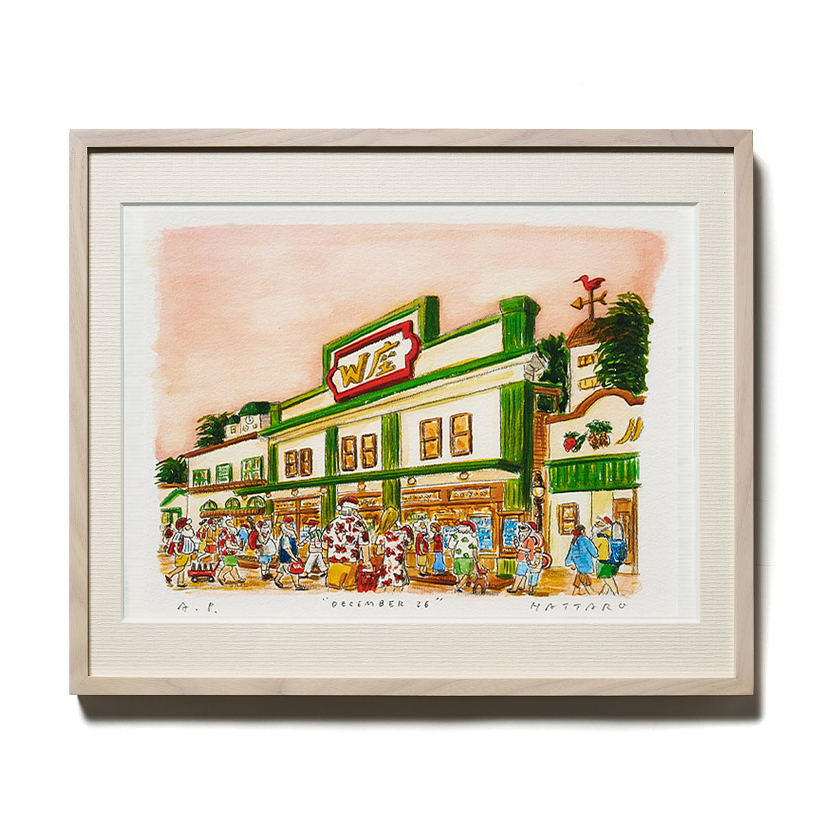 信濃八太郎直筆サイン入り 「W座」ジクレー版画 B4サイズ | WOWOW百貨店