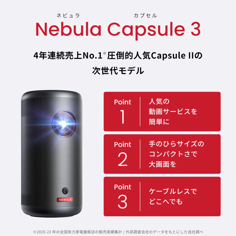 Nebula Capsule 0 Anker | Laser プロジェクター モバイル