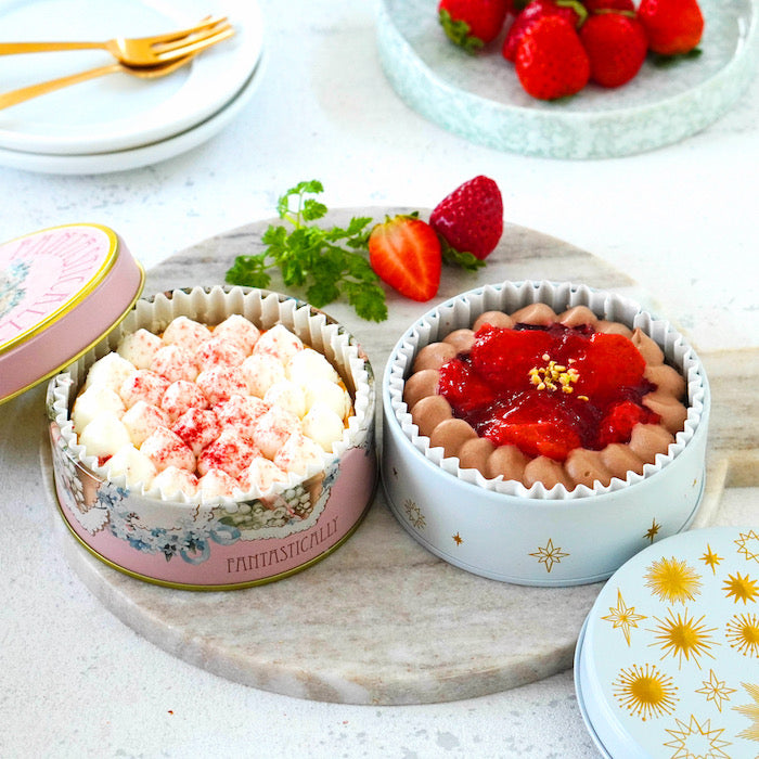 幸せの缶ケーキ（苺ショコラタルト＆あまおう苺のベリーチーズケーキタルト）【２缶セット】（販売期限：2026/4/30まで）