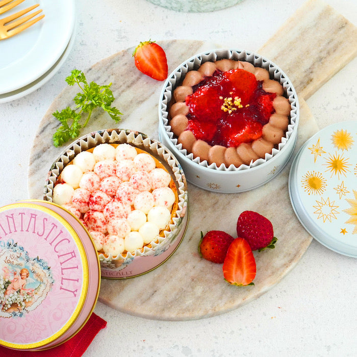 幸せの缶ケーキ（苺ショコラタルト＆あまおう苺のベリーチーズケーキタルト）【２缶セット】（販売期限：2026/4/30まで）