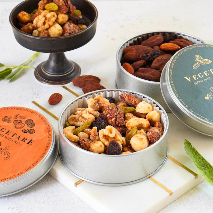 高品質ローストメープルナッツ＆高品質ピーカンナッツチョコ（BLACK）２缶セット（販売期限：2026/4/30まで）