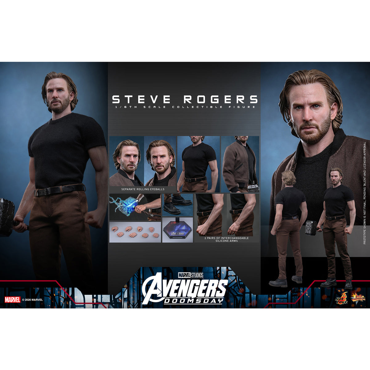 マーベル「アベンジャーズ／ドゥームズデイ」1/6スケールフィギュア　スティーブ・ロジャース（ムービー・マスターピース）